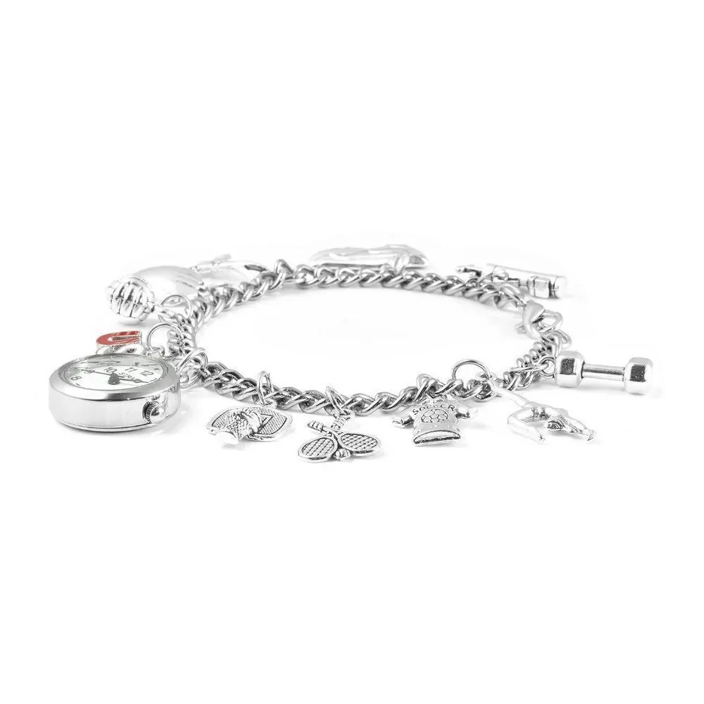 STRADA Sports Charm Bracelet Watch (7.5-8.25 In)